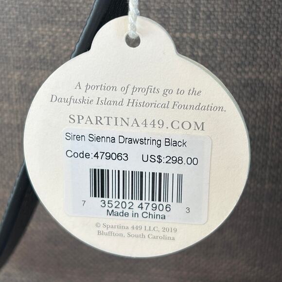 Spartina 449 NWT Siren Sienna Drawstring Black Suede Shoulder Bag NEW $298 - Picture 4 of 9